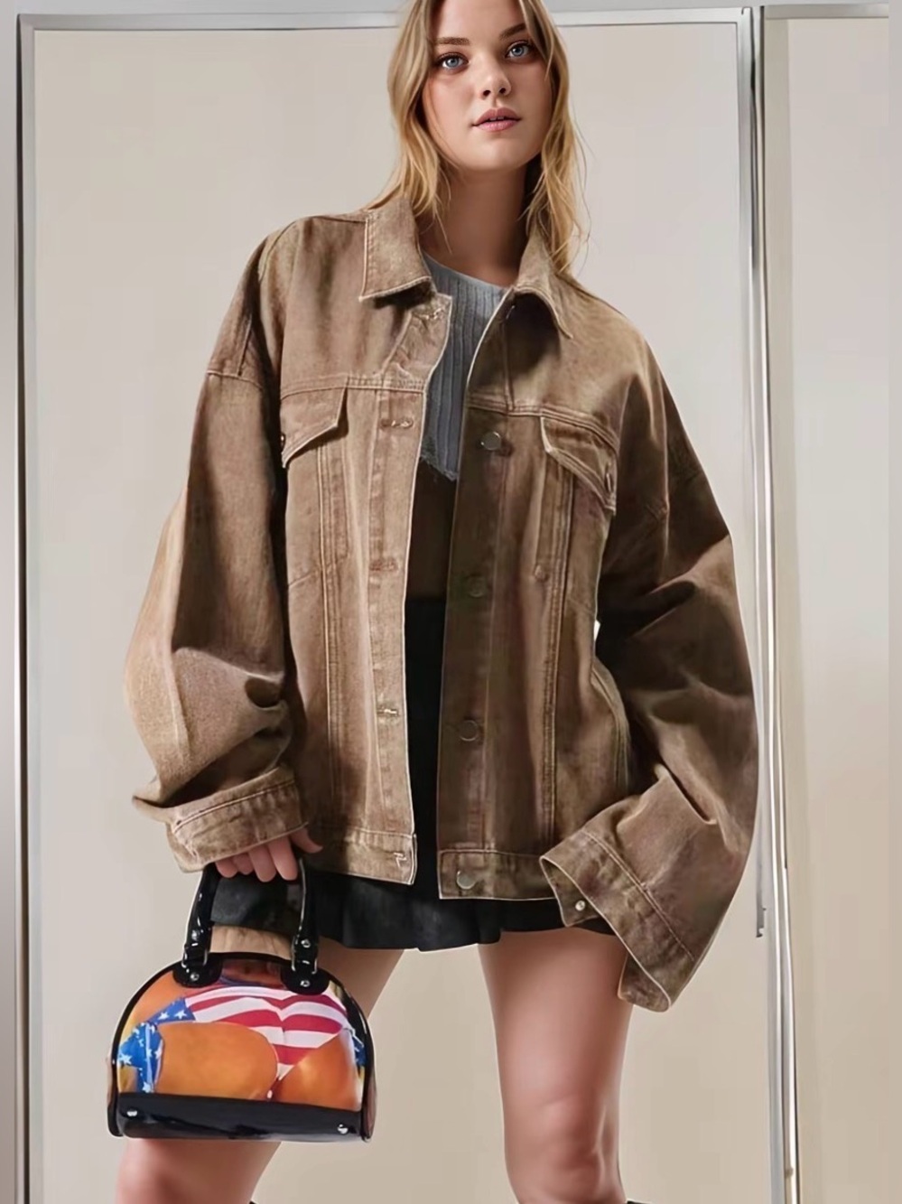 NWOT Women's oversized denim coat size M